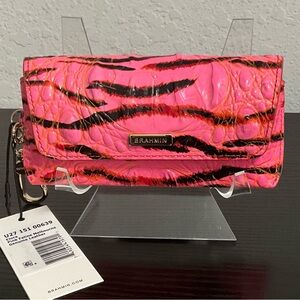 Brahmin ELORA Eyeglass Case PINK FELINE MELBOURNE W/Front & Back Eye
